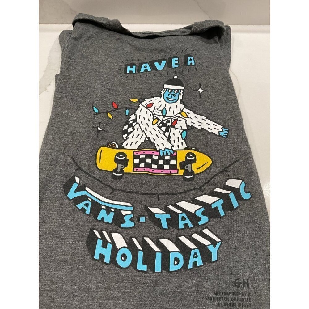 Vans Yeti Christmas T-Shirt Sz Medium